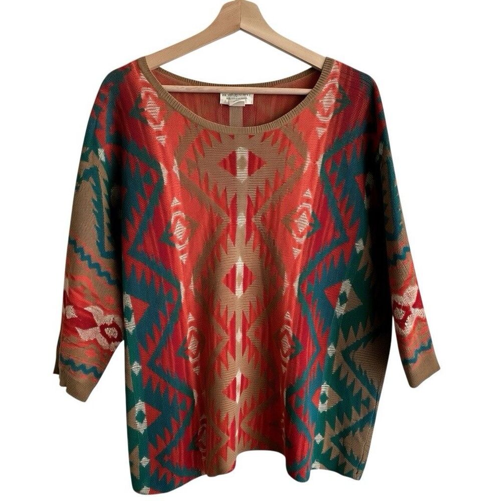 VTG Ralph Lauren Denim & Supply Sweater M Women’s Aztec Southwestern Knit Dolman